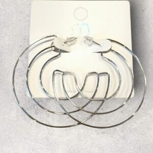 3 for $15  Silver Hoop Earrings
